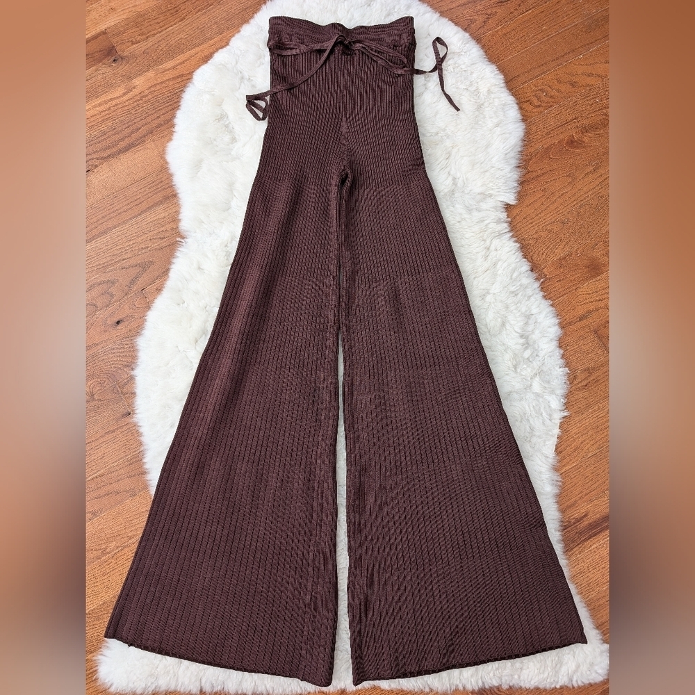 Peter Do Flared ribbed pants brown small - Picture 8 of 16